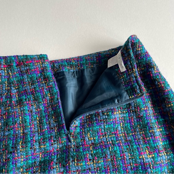 Vintage Colourful Tweed Skirt - Picture 4 of 7